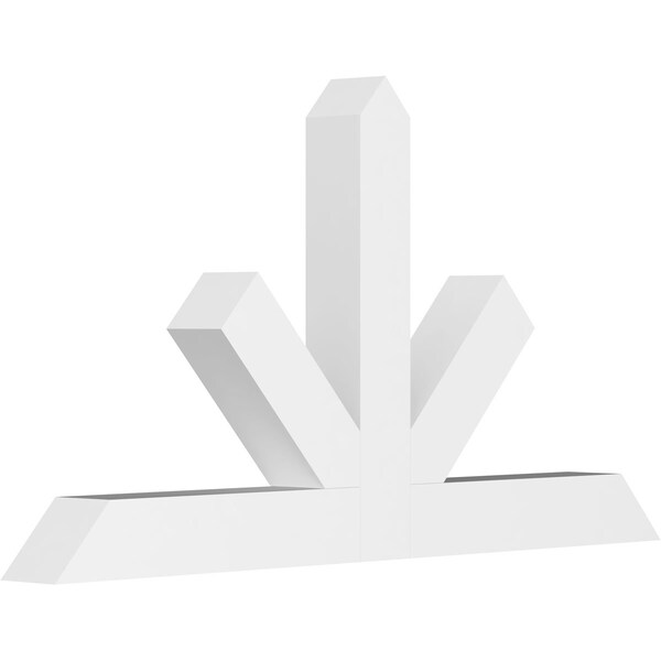 Ekena Millwork Saratoga Architectural Grade PVC Gable Bracket, 48"W x 26"H x 4"D x 4"F, 13/12 Pitch GBP048X26X0404SAR00 - main